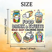 FOOD Bold-easy Patterns Coloring Book for Adults Cute Drawing Book Perfect Gift for Party and Birthday 2