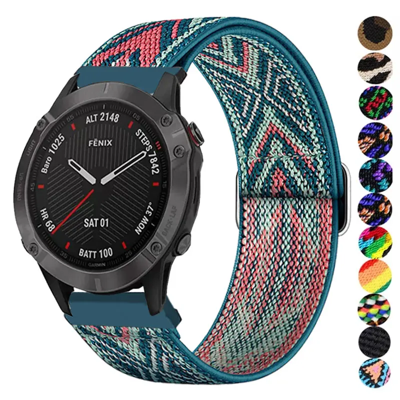 

Ремешок нейлоновый для Garmin CAME 2 Vivoactive 3 4 Band SQ Forerunner 245/645, эластичный браслет Fenix 6 5 Pro, 20 мм 22 мм