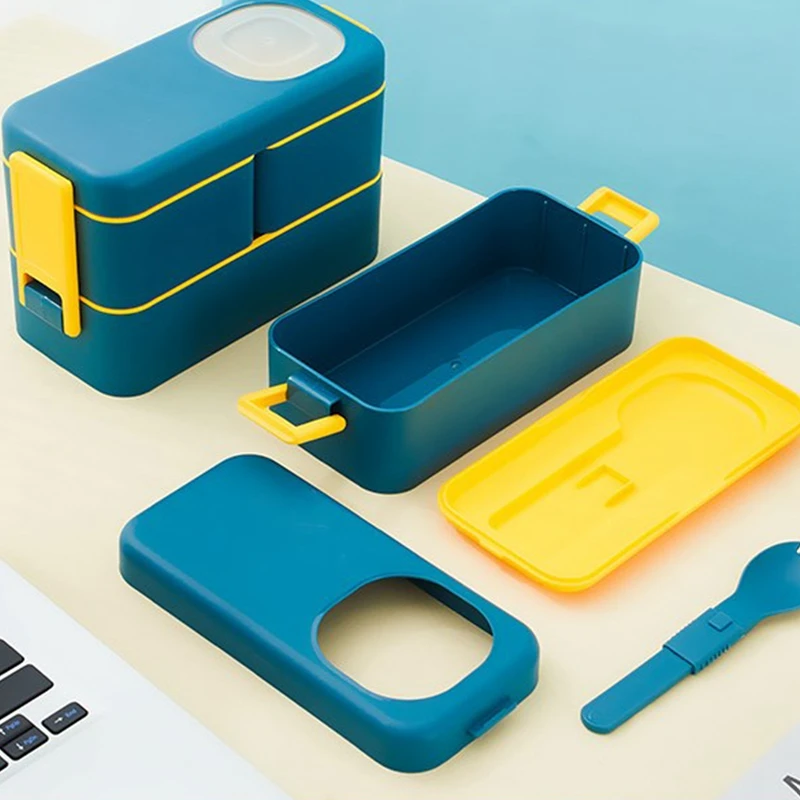 3 Layers Lunch Box 1050ml Compartment Bento Boxes For Adults Students Lunch Box With Fork Spoon Microwave Food Storage Container