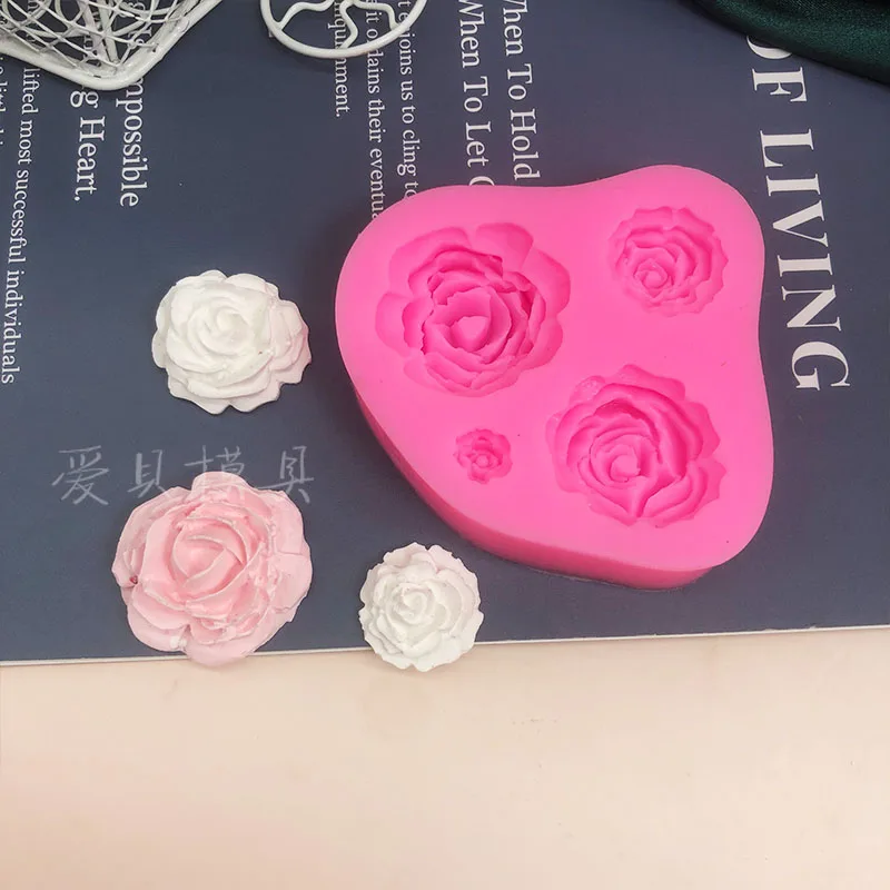Daimay 3 STKS Siliconen Cake Mold Fondant Mould Wedding Cake Decoratie Chocolade Soap Mold Cake Decoratie Gereedschap Pentagram Mechanisch Gereedschap Handvat - Grijs