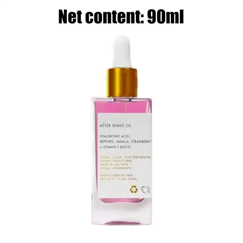 After Shave Oil 90ml Strawberry Vanilla After shave Oil Hair Removal Care Product for Women Girl Prevent Ingrown Hairs