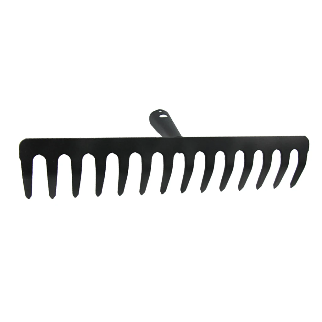 Replacement 14 Tooth Lawn Rake Head-for Garden Grass Leaves Leaf Lawn