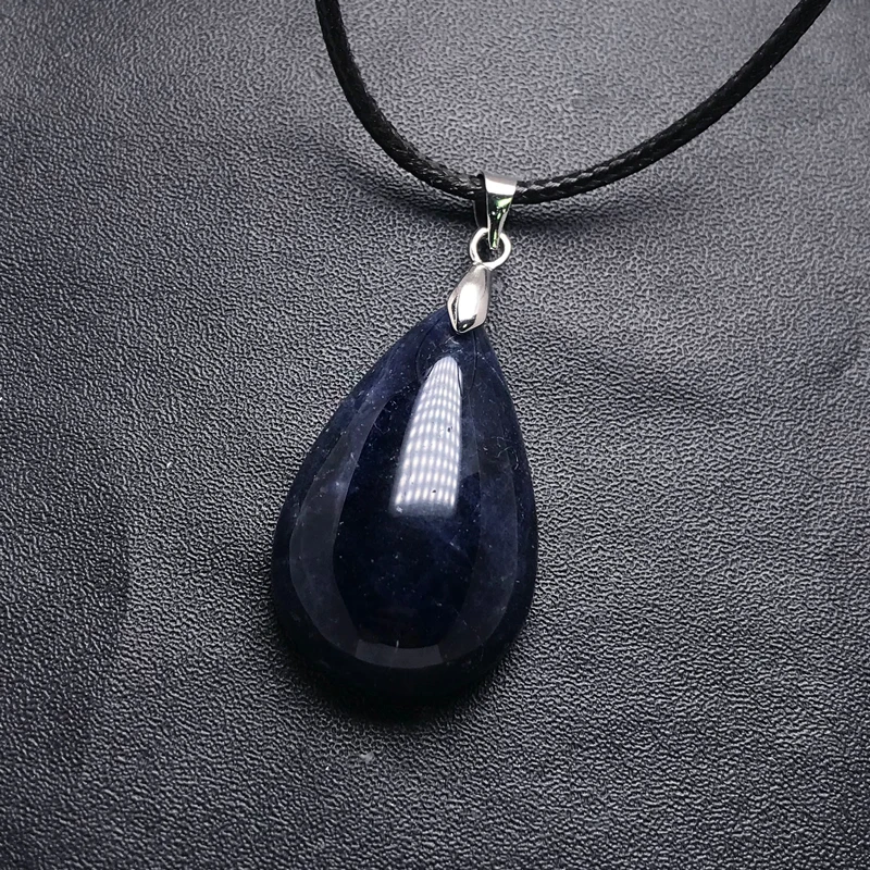 Natural Sodalite Pendants Real Gemstone Drop Water Blue Sapphire Birthday Party Gift for Women Wife Lady Party Jewelry Gift