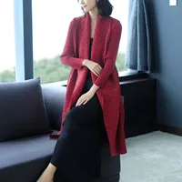 Wrinkled jacket 2025 autumn  new style long sleeves, medium to long length, loose fit, oversized, slimming and stylish look - Image 6