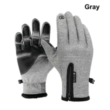  2022 Winter Gloves Mens Touchscreen Non-Slip Unisex Waterproof Windproof Warm Cycling Cold Gloves Fashion Zipper Sports Gloves 