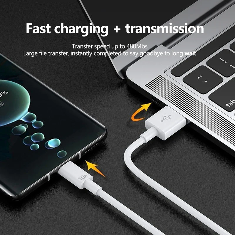 รูปสินค้า สายชาร์จ USB-C 3 ชิ้น 100W ชาร์จเร็ว ใช้ได้กับหลายแบรนด์
