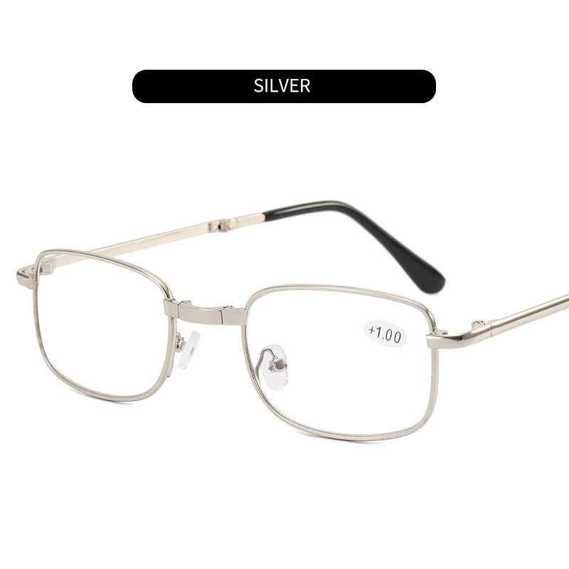 Reading Glasses Men Women Folding Spectacles Spectacles Frame TR Glasses +1.0 +1.5 +2.0 +2.5 +3.0 +3.5 +4.0 With Leather Case