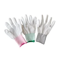 Anti Static ESD Safe Universal White Gardening Gloves Electronic Working Antiskid for Jewelry Finger Protective 1