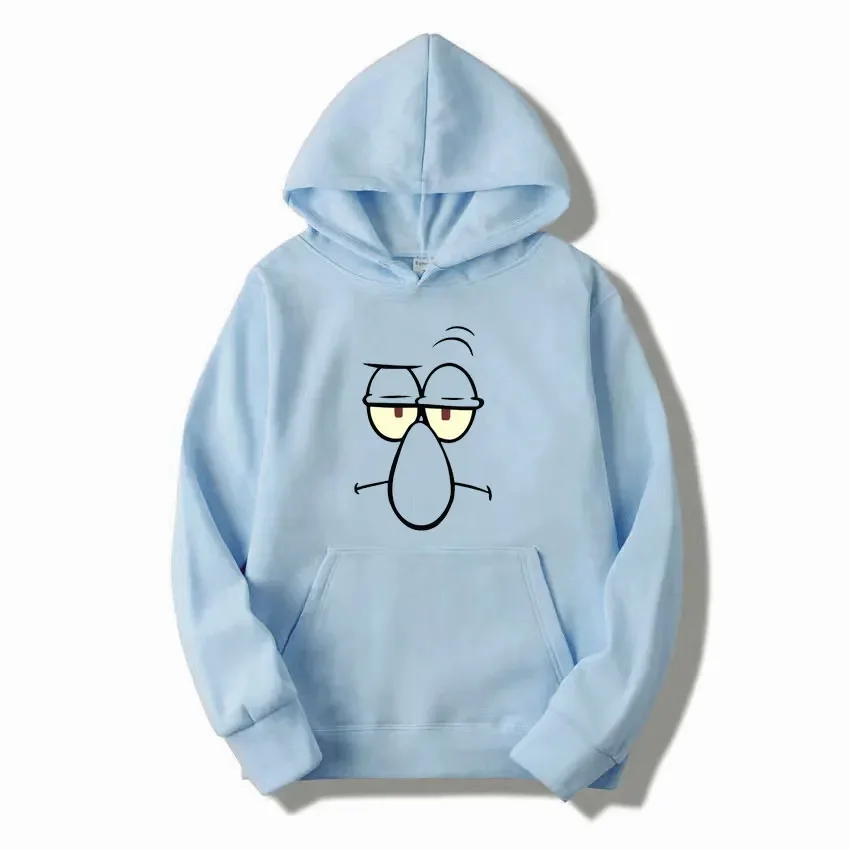 Cartoon Anime SpongeBob Men Hoodie Spring Autumn Casual Women Sweatshirt With Hood Yellow 2024 New Couple Pullover Clothing Tops