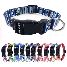 Dog Collar Adjustable Polyester Small Dogs Puppy Collars Neck Strap Safety Buckle Digital Printing Neck Ring Bohemia Pet Supply