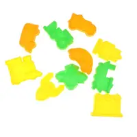 10 Piece Plastic Car Ship Plane Sand Clay Mold Kit Kids Sandbox Toy 2