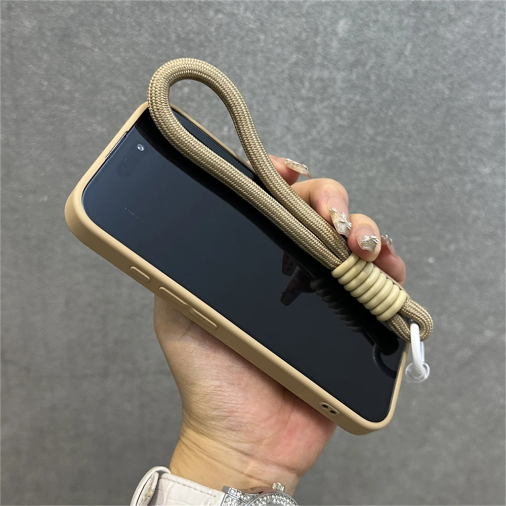 Personalised Leather Phone Case With Wrist Strap For Iphone Pro Max_voghion.com