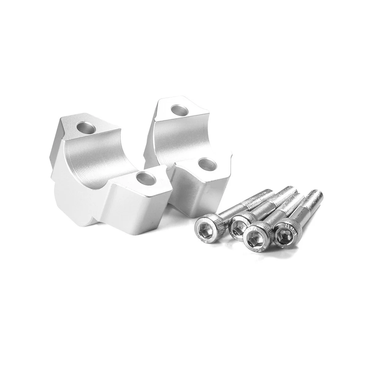 Accessori Moto Manubrio Riser Clamp Extend Manubrio Adattatore Mount Per Yamaha Xjr 1300 Xjr1300 2015- (Argento)