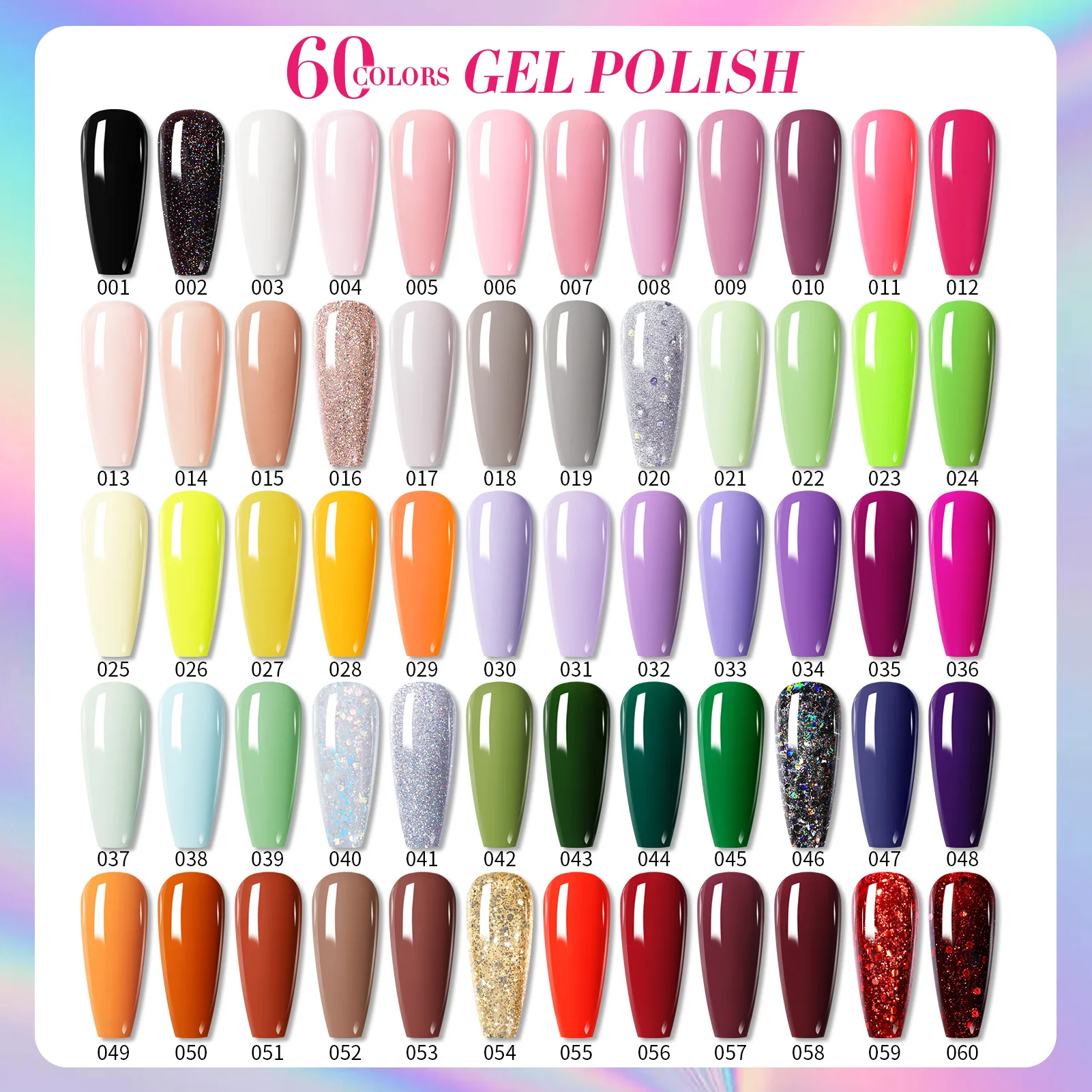 BORN PRETTY 10ml Nail Gel Polish Set Fall Winter Color Glitter Sequins Varnis Semi Permanent Gel Nail Polish Full Kits 3