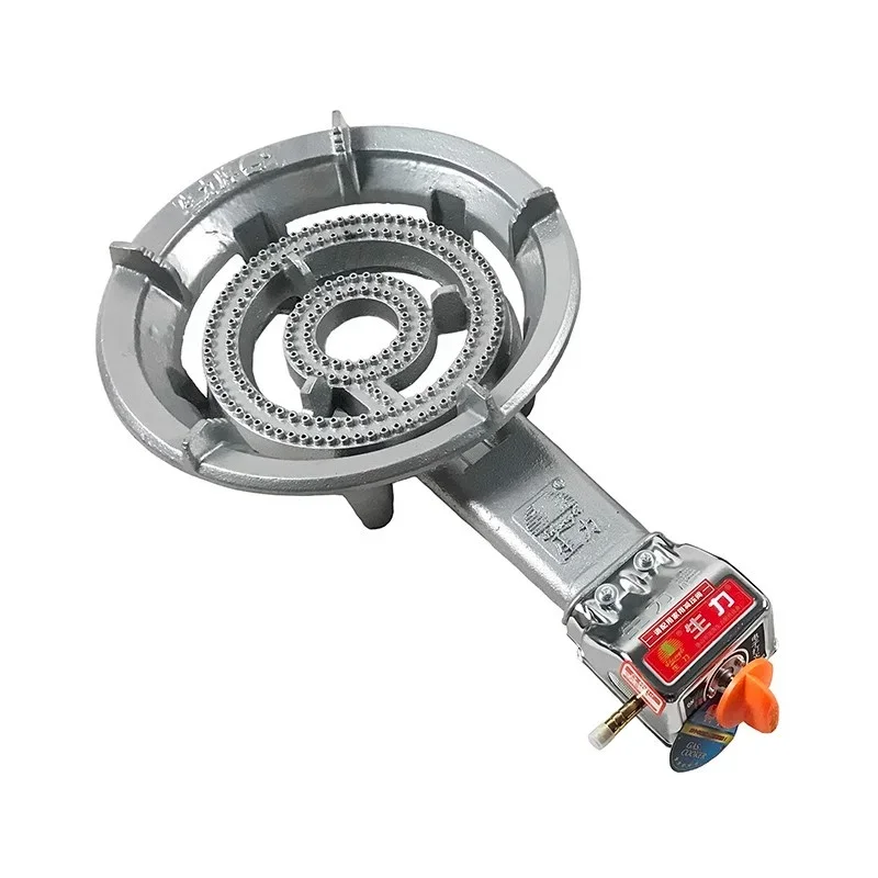 Commercial Low Pressure Liquefied Gas Stove Restaurant Gas Stove Single Burner Fast Cooking Cooktop with Electronic Ignition