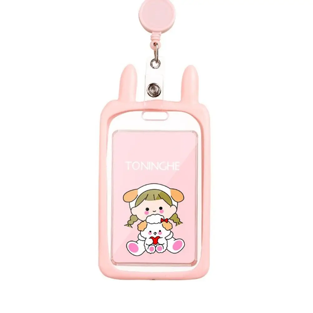 

Cartoon Bank Card Student Credit Card Transparent ID Card Case Access Card Bus Card Holders Card Protection Cover