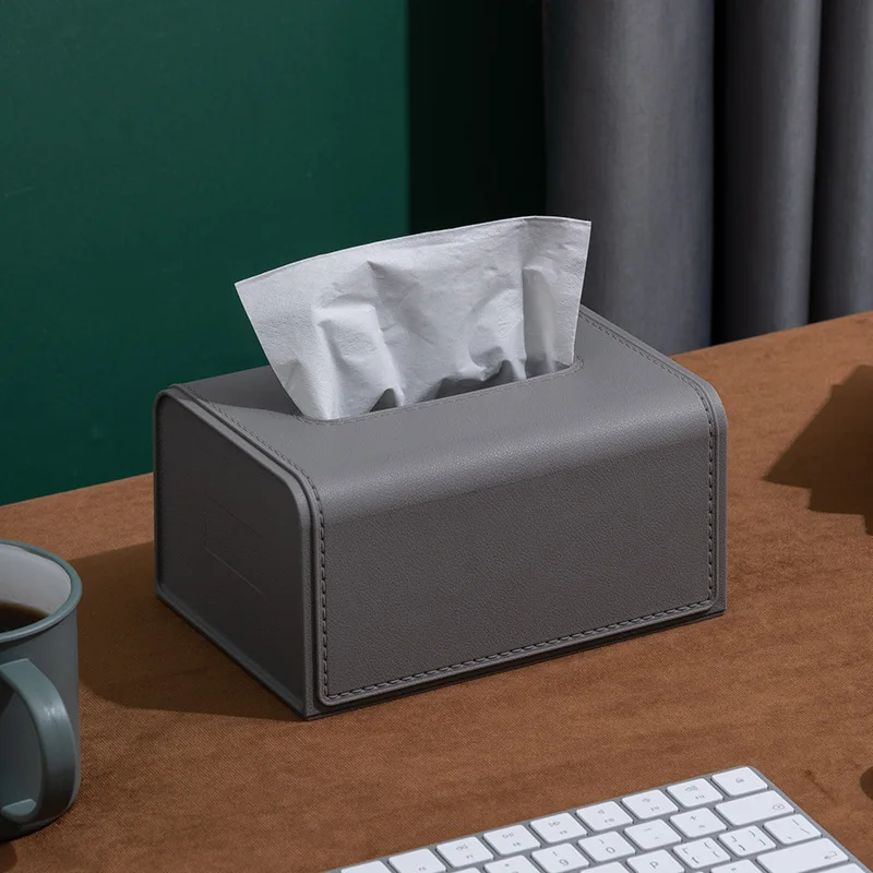 Household Waterproof Paper Box Desktop Napkin Storage Container Wide Mouth Tissue Boxes Practical Storage Supplies 4