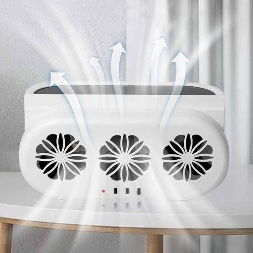 Car Window Vent Fan Quiet Solar Exhaust Fan Air Circulation Solar Charging Auto Ventilation 2.4V Cooling For Vehicle car fan
