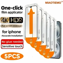 5 - Pack Privacy Screen Protector with 4K High - Definition Tempered Glass and Waterproof Features - 5Pcs High Definition