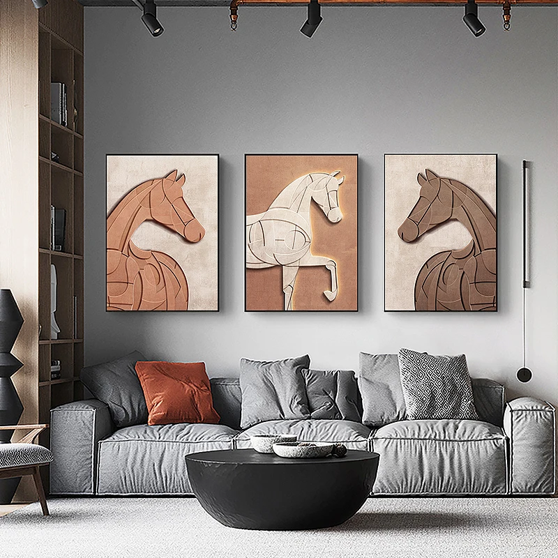 

Абстрактная фотография для гостиной холст с изображением лошадей и печать современных роскошных фотографий
