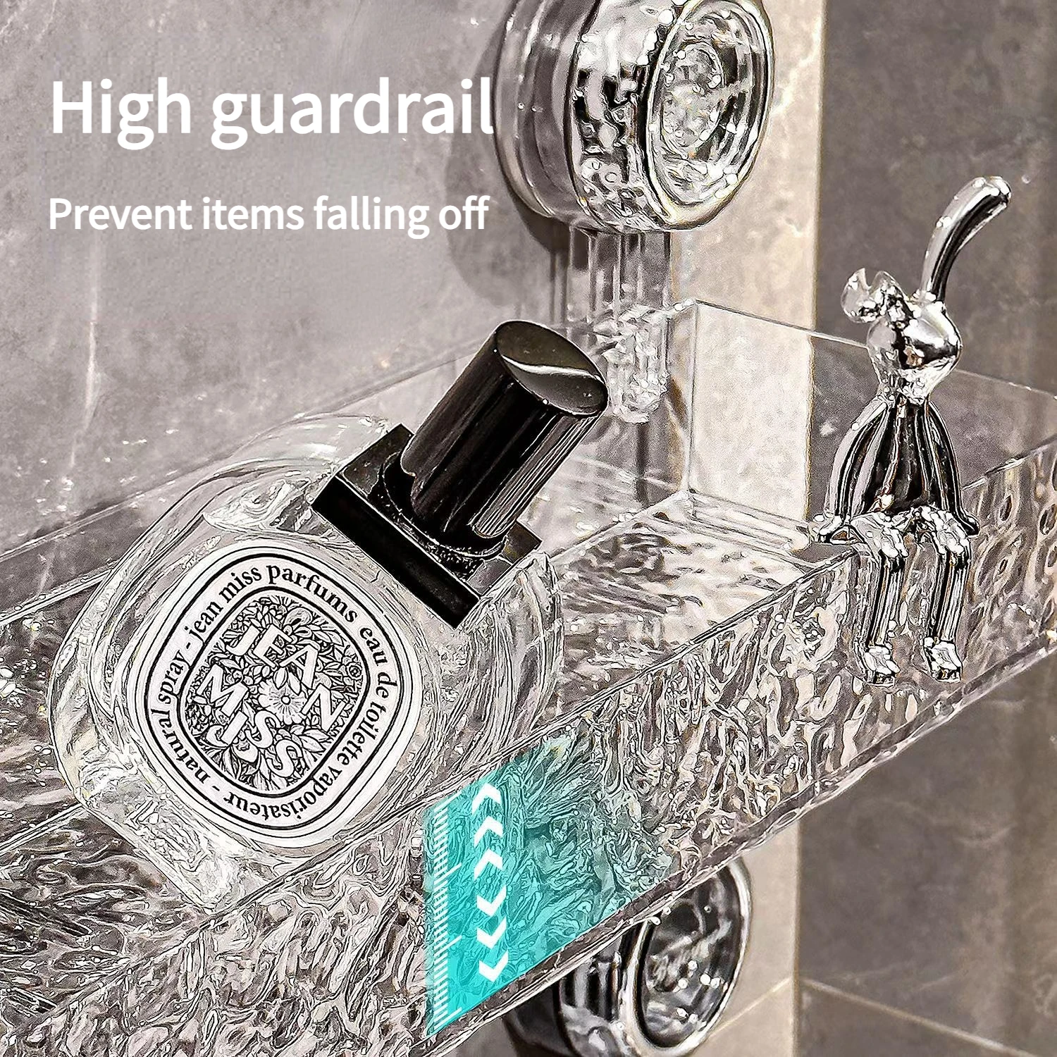 Bathroom Rack suction cup storage rack bathroom sink washbasin suction cup wall mounted non perforated bathroom storage rack 5