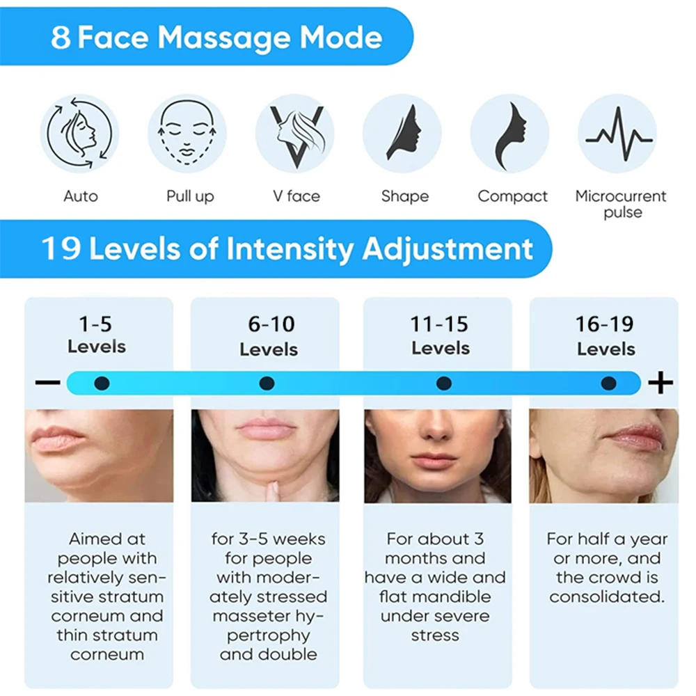 EMS Face Lifting Massage Microcurrent Face For Face Anti Wrinkle Skin Tighten Beauty Health Face Massage 6