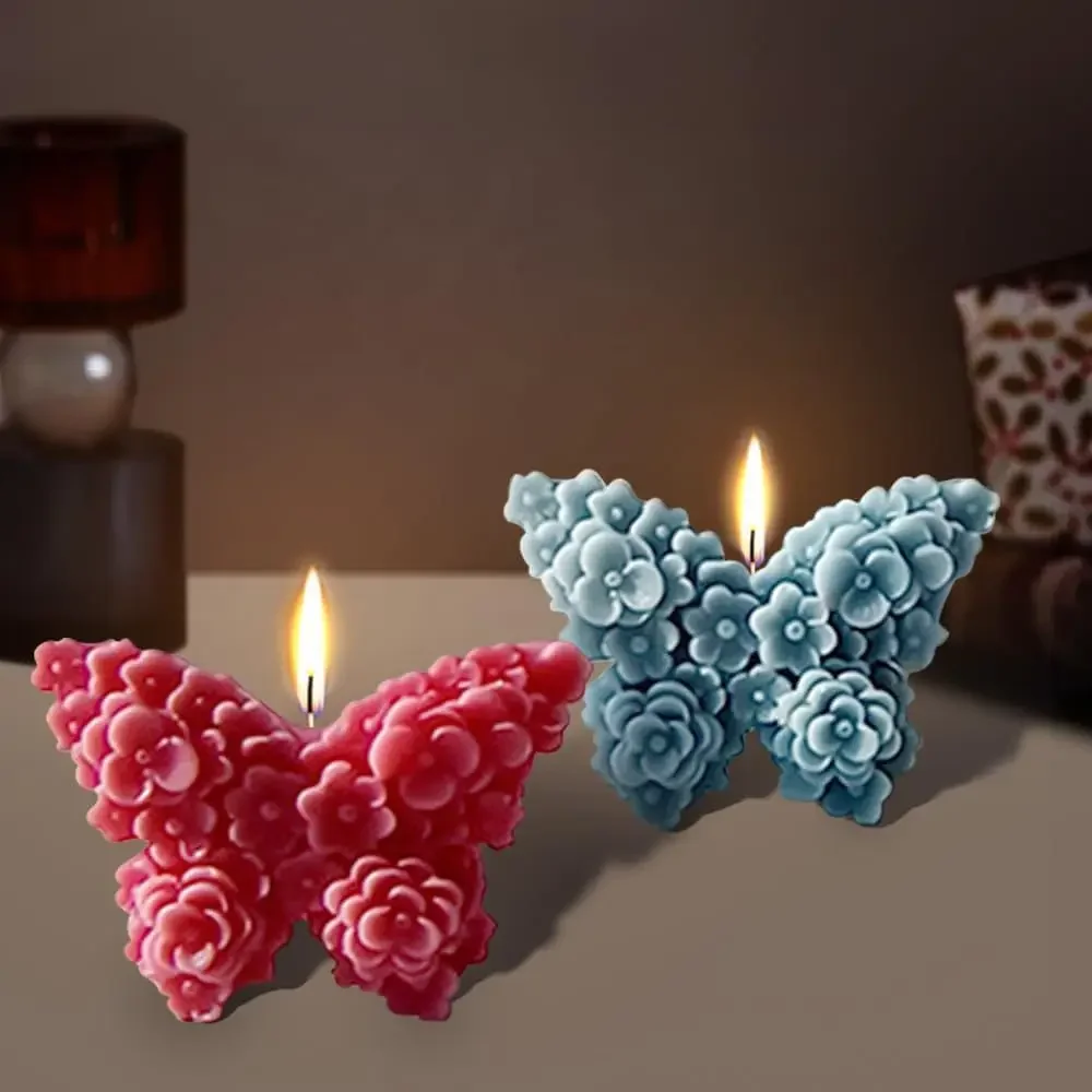 Flower Butterfly Silicone Molds For Baking DIY Epoxy Resin Crafts Hanging Decoration Aromatherapy Candle Making