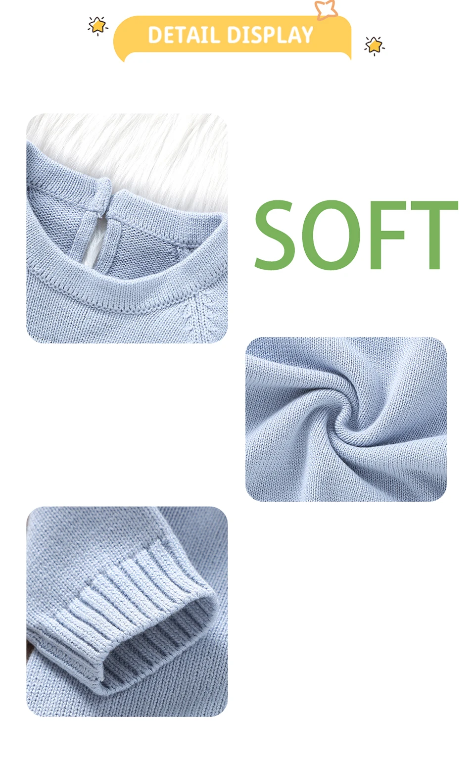 Baby Fox Gestrickte Bodys Kleidung Herbst Blau Langarm Neugeborenen Jungen Mädchen Onesie Outfits Ein Stück Infantil Unisex Overalls – Detail 5