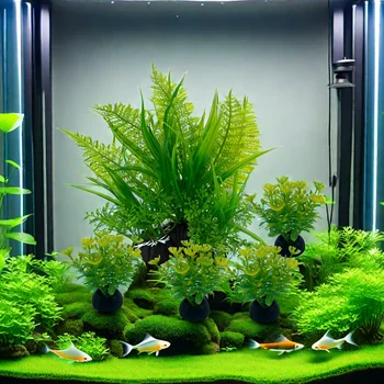5pc Aquarium Plants Ornaments Plastic Simulation Artificial Water Grass Fish Tank Decoration Accessories 1