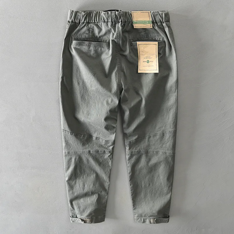 Men's 100% Cotton Casual Pants Spring Men Fashion Metal Belt Buckle Cargo Pants Hip Hop Trouser Man Pant 28-38 cargo pants,cotton work pants,military cargo pants,men casual pants