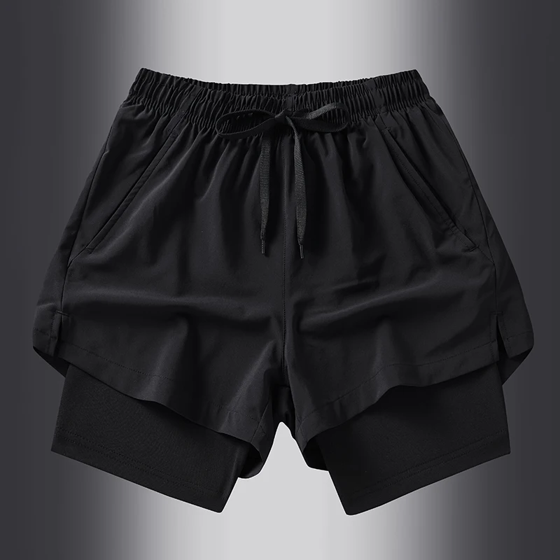 2024 Summer Men's Sports Running Quick Dry Short PantsComfortable Training Fitness Basketball Athletic 2 In 1 Shorts Ropa Hombre