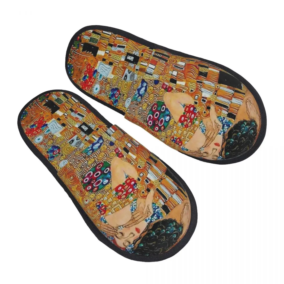 

Gustav Klimt Soft Scuff With Memory Foam Slippers Women The Kiss Hotel House Shoes