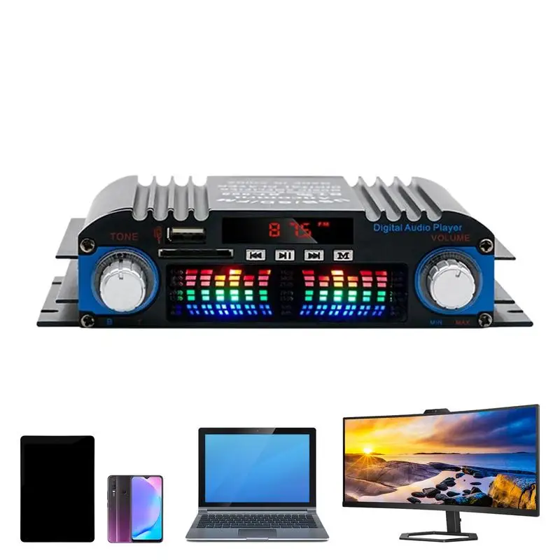 

Радио для автомобиля мини HIFI стерео Беспроводная для автомобиля мощный звуковой усилитель Простая установка музыкальные плееры с дистанционным управлением для