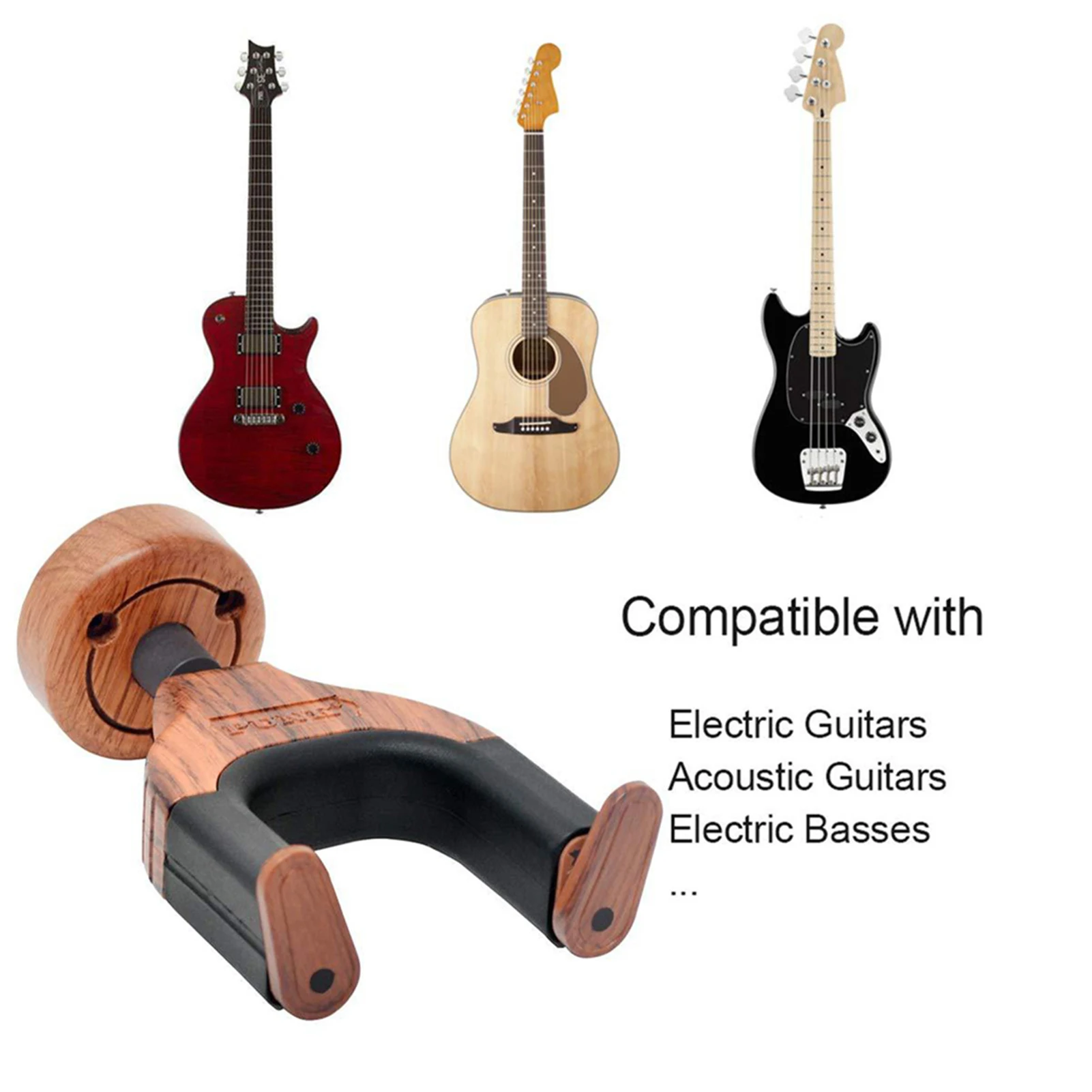 Description Picture 5 of itemGuitar Hanger Wall Hook Holder Stable Music String Instruments Holder Stand forAcoustic Electric Classical Bass Guitars