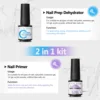 COSCELIA Nail-Primers And Nail Prep Dehydrator Set 8ML No Need UV LED Lamp Manicures for Nail Art Gel Nail Polish Design 2