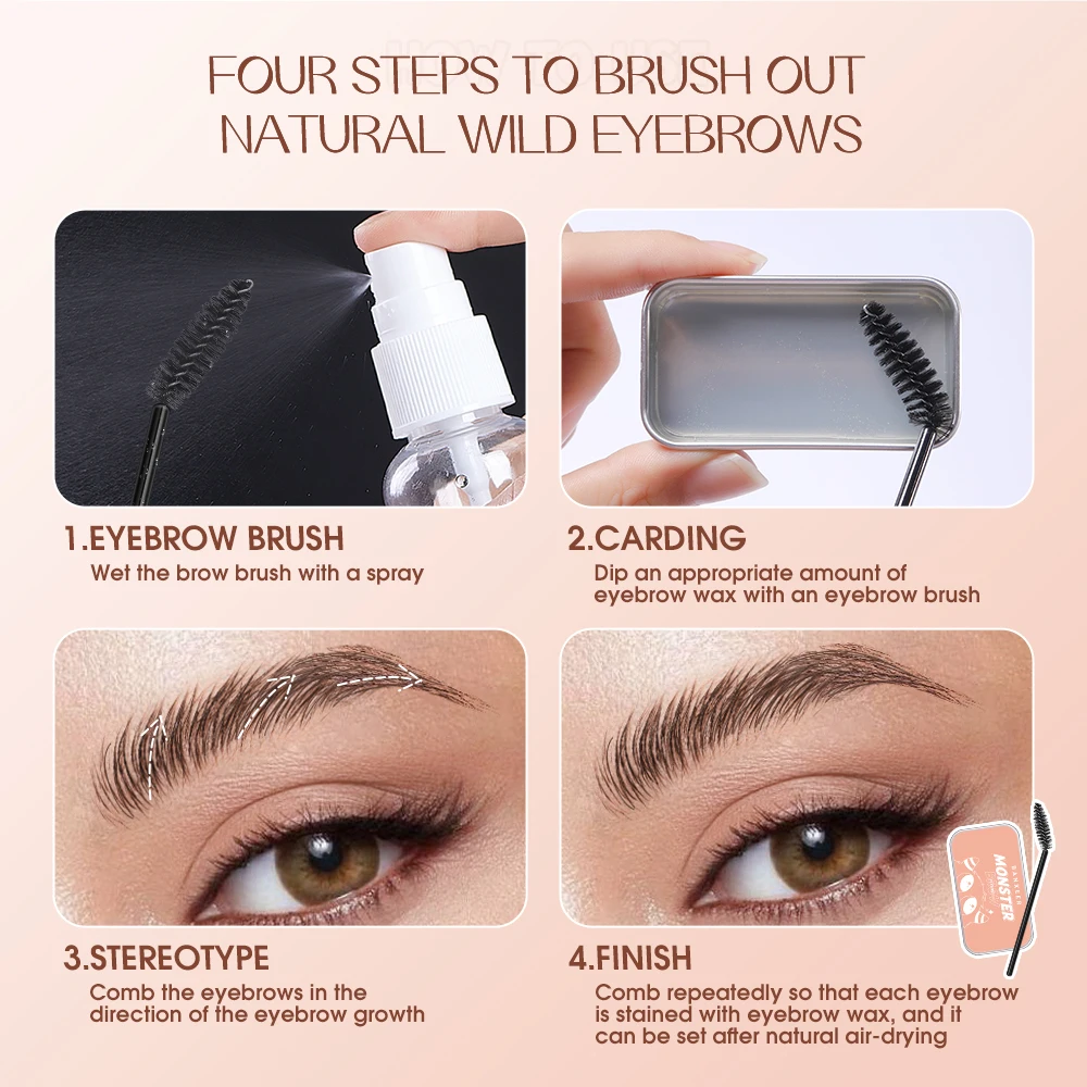 BANXEER Eyebrow Pomade Brow Gel Waterproof Long Lasting Smudge Proof Quick Drying Sculpt Soap Eyebrow Styling Gel Brows Wax eyebrow pomade