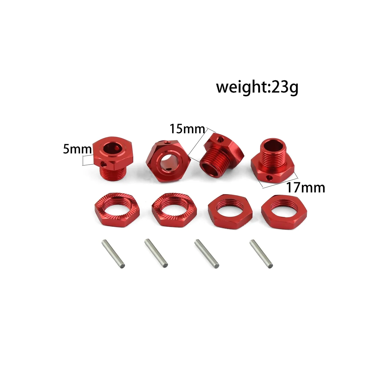 

Metal Upgrade Parts Kit Suspension Arm Shock Absorber for Arrma 1/7 Infraction Limitless Felony 6S Accessories,Red