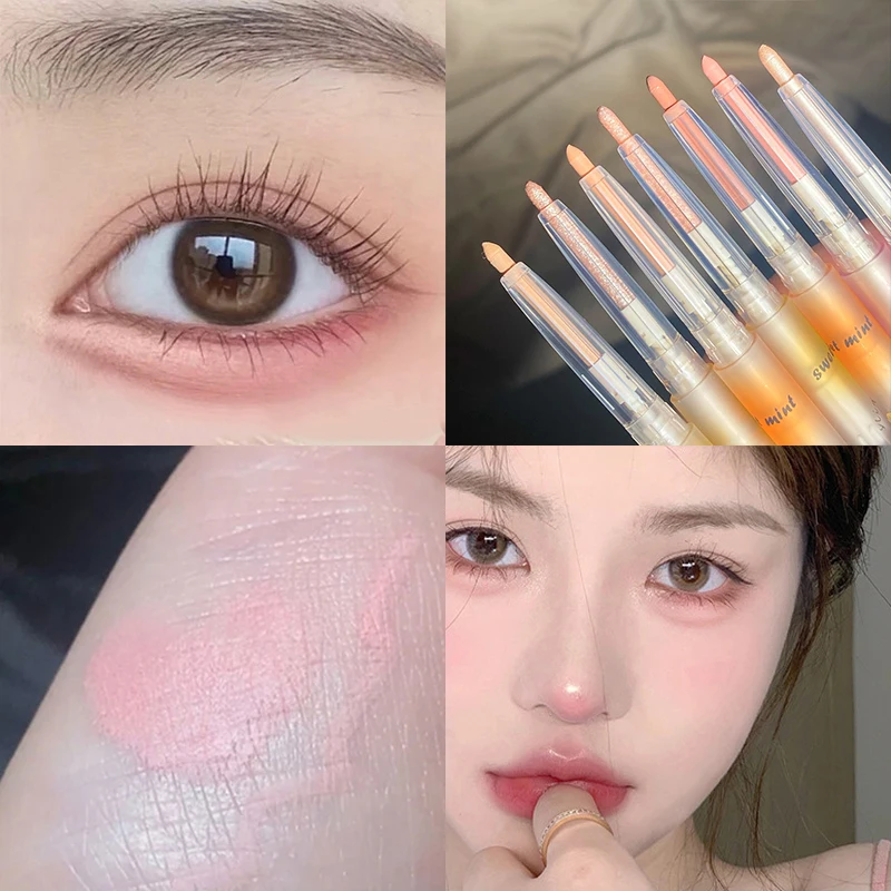 Eye shadow Pen Eyeliner Eyelid Pearl Brighten Eye Makeup Tool Highlighter Silkworm Pencil Lasting Natural Matte Shimmer eyeshadow pen eyeshadow pencil