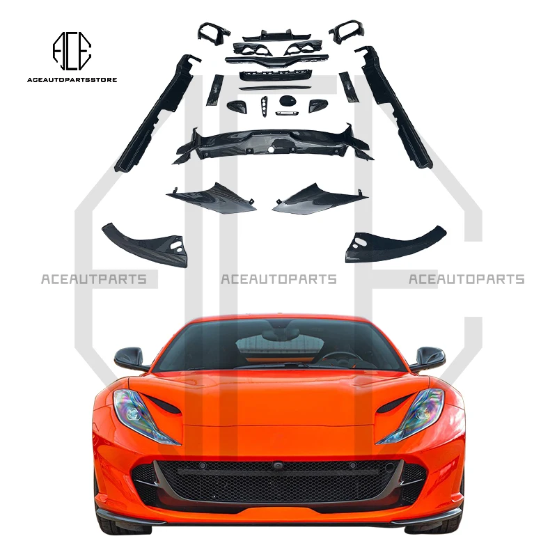 Kit Carrozzeria In Fibra Di Carbonio Stile Oem Per Kit Carrozzeria Tuning Ferrari 812 In Fibra Di Carbonio Per Parti Paraurti Auto Ferrari 812 Superfa