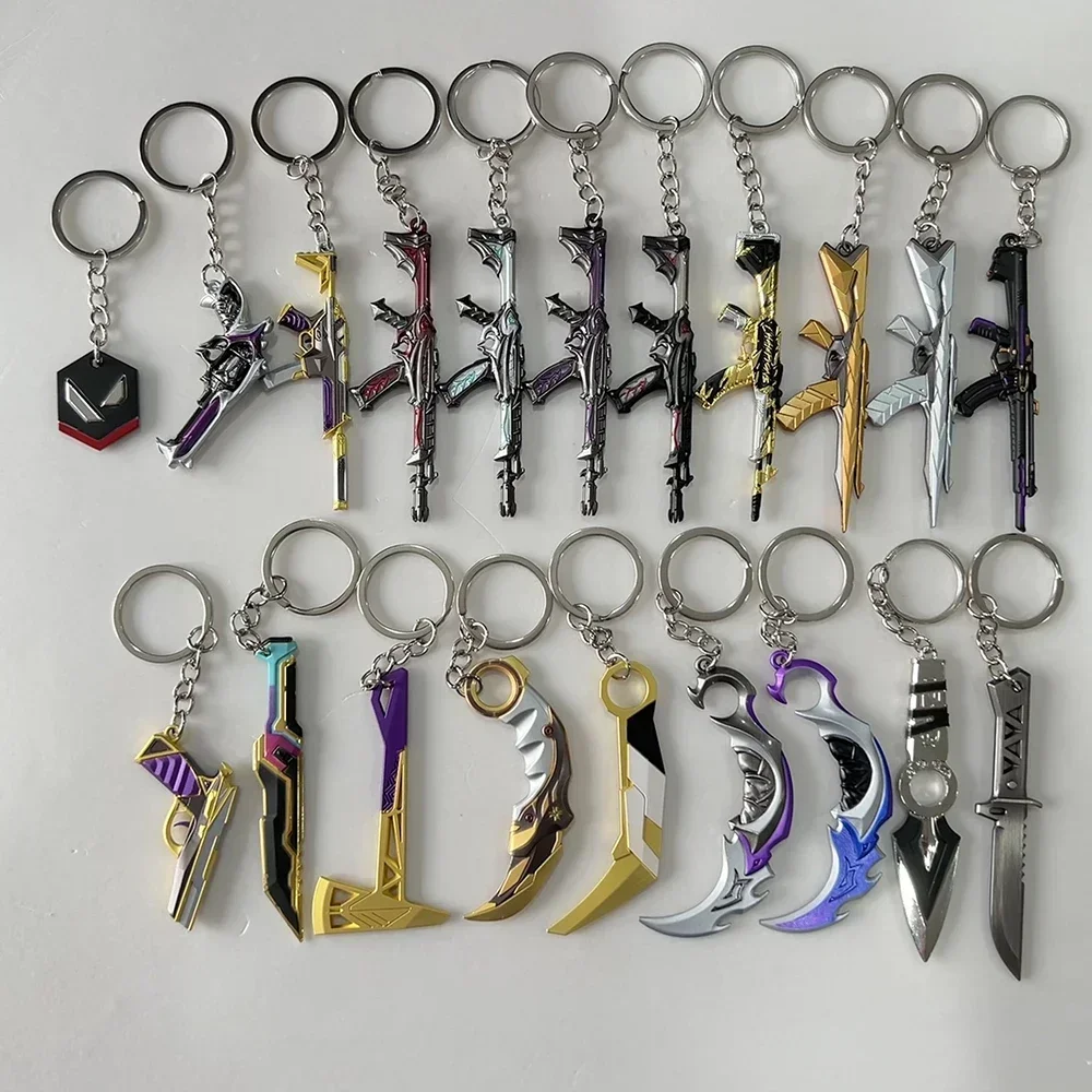 thumbnail image 1 of Llavero con arma Valorant Reaver Karambit Vandal Prime Champions Skins Espada samurái Navaja de bolsillo Modelo de arma Regalos Juguetes para niños, 1 of 5