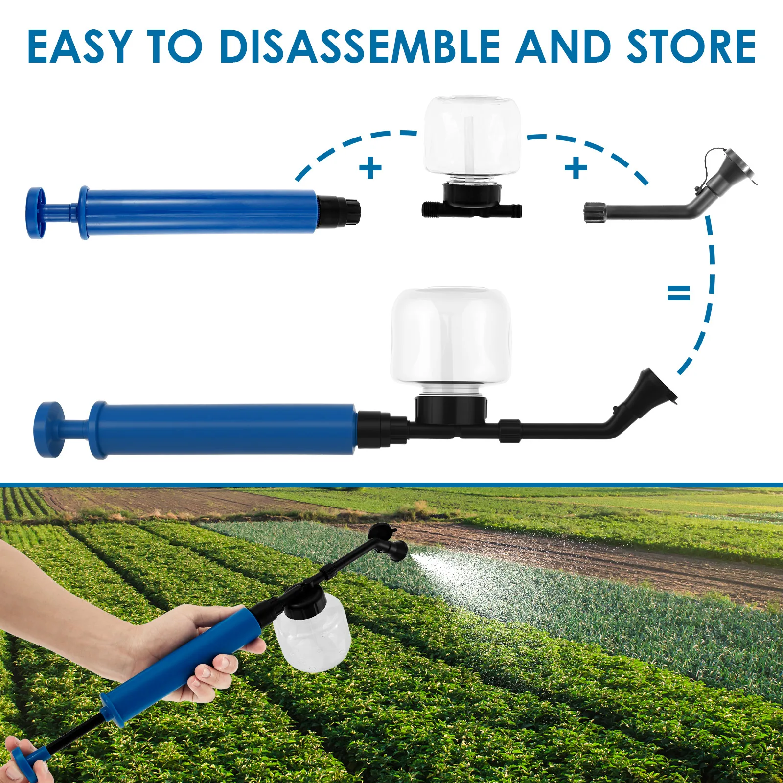 Garden Sprayer Plastic Diatomite Powder Sprayer High Pressure Air Pump Manual Powder Applicator Dispenser Yard Agriculture Tools