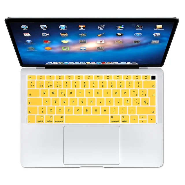 Nuova copertura per tastiera in silicone con lettere spagnole per MacBook Air Pro Retina 13 15 17 Protezione per tastiera Mac book Spagnolo Spagna UE  7