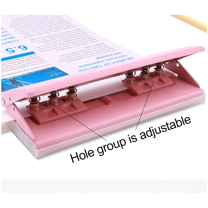 Candy Color Metal 6 Hole Punchers A4/A5/A6/B3/B4/B5 Standard Leaf Paper Punch 6 Hole Adjustable Punch Planner Scrapbooking Tool