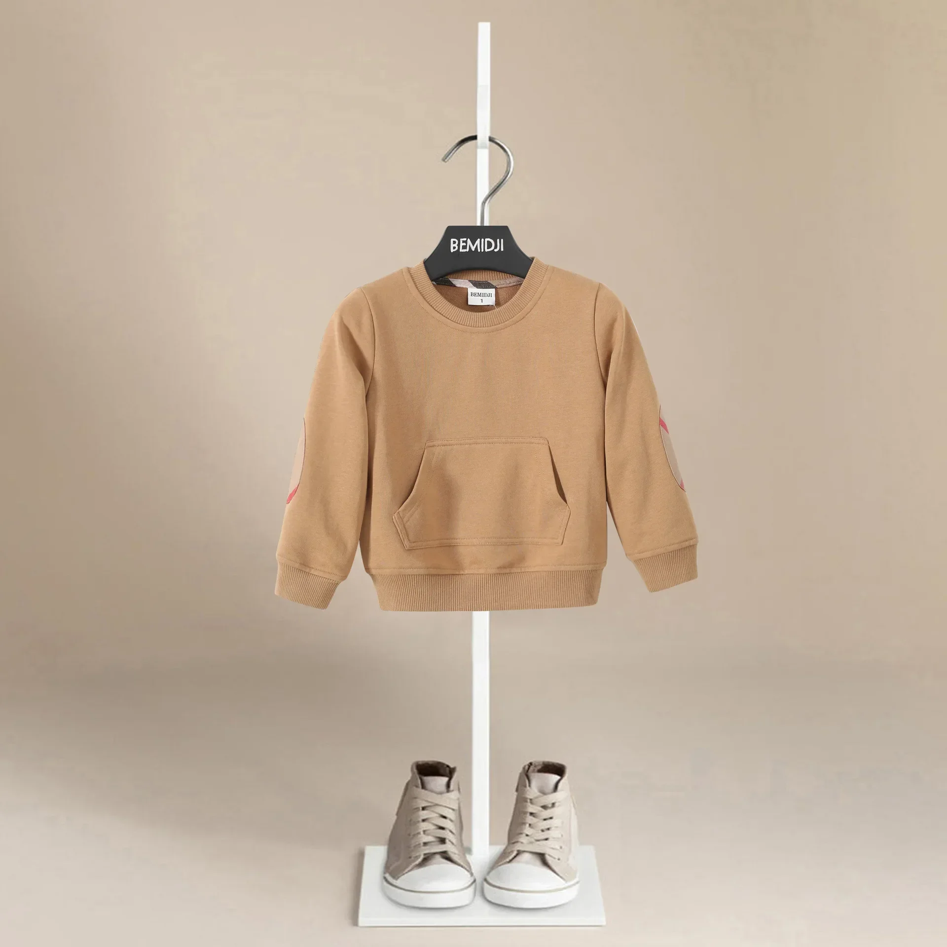 Children Autumn Sweatshirts Girl Kids Red Tshirt Cotton Pullover 2-9Years