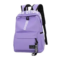 Sac à dos d'étudiant léger à la mode, Logo personnalisable, sac à double épaule décontracté, sangle d'épaule en Arc, doublure en Polyester Oxford 5
