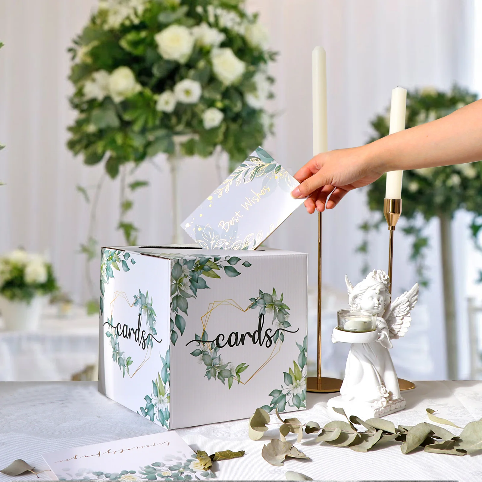 Wedding Card Box Holder for Wedding Reception Envelope Money Receiving Party Graduation for wooden gift card boxes