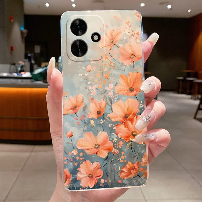 Clear Luxury Fashion Butterfly Flowers Soft TPU Silicone Phone Case