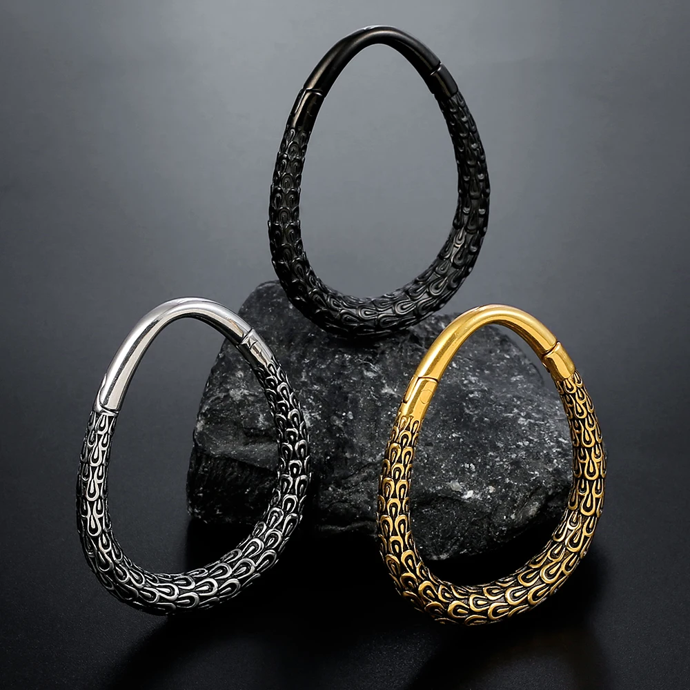 Earblity 2PCS Stylish Ear Hanger Weights 316L Stainless Steel Ear Plus Tunnels Gauges Piercing Body Jewelry for Women Man Gift