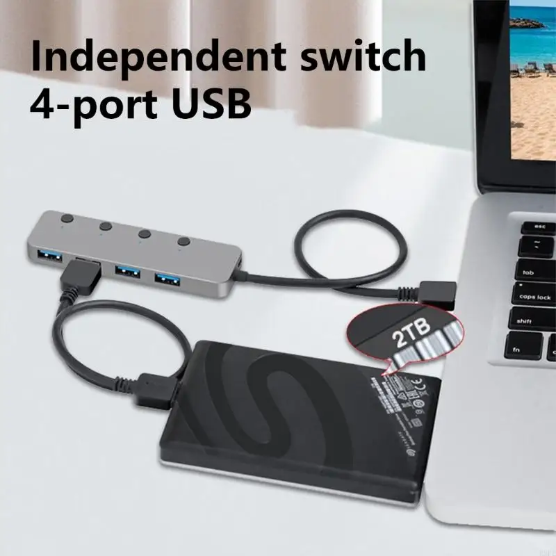 PXPE Multiple Device USB Hub Efficient Power Use Suitable for Quick Plugs & Play Functionality in Any Setting Mobile Work