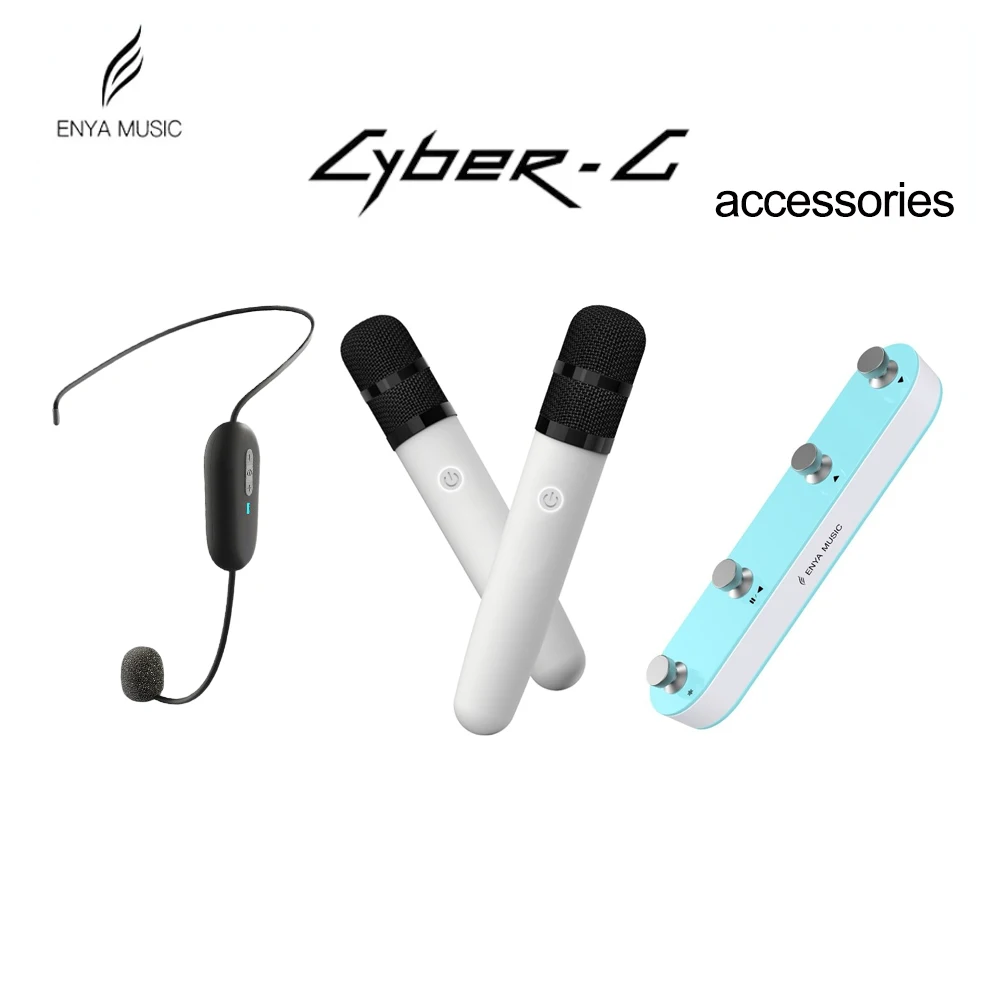 Enya Cyber G Stringless Guitar Dedicated Wireless Bluetooth-compatible Microphone,Wireless Pedal Controller/Headset Microphone
